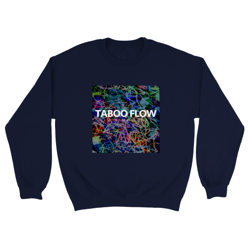 Taboo flow Sweatshirt scribble logo Navy, Black or White.